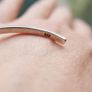 Vintage Sterling Silver 925 Wave Cuff Bangle Hallmarked 10,3g Image 5