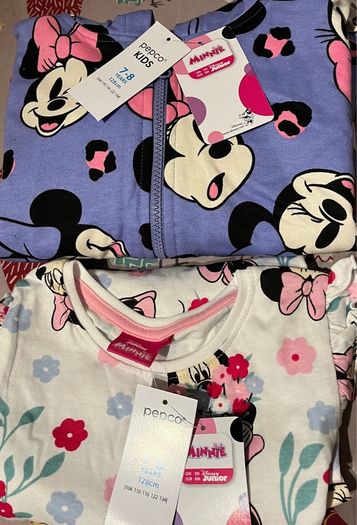 Minnie Mouse hoodie & tshirt age 7/8 years BNWT
