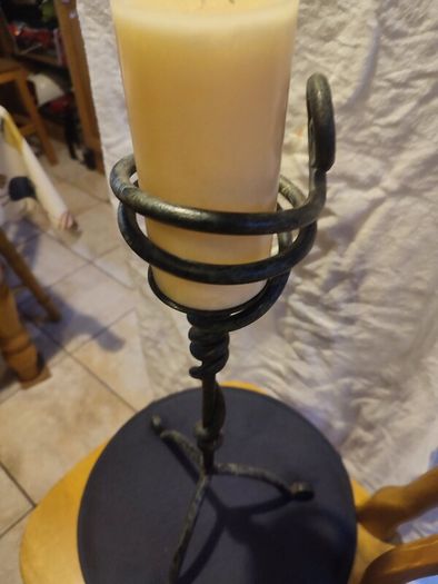 Cast Iron Short Candle Holder Include The Candle