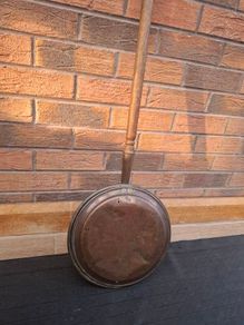 vintage copper bed warmer