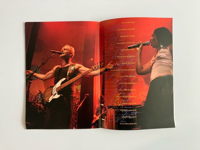 Sting Sacred Love Tour Program