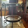 Genesis of Mullingar  Reduced.   Afternoon  tea server .bronze stand 11inches tall with two glass dishes .last one Image 2