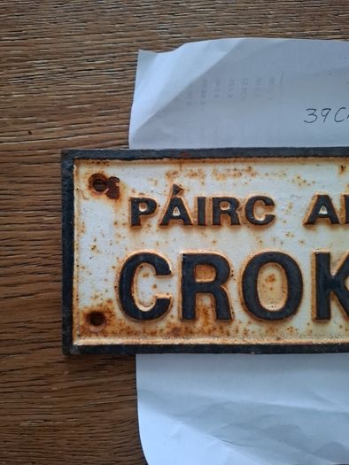 Croke Park Pairc An Chrocaigh Road Sign
