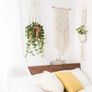 2 Pcs Macrame Plant Hangers Indoor Hanging Planter Basket Flower Pot Holder Jute Rope with Beads No Tassels, 89cm Image 5