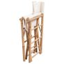 Folding Directors Chair 2 pcs Bamboo and Canvas Image 2