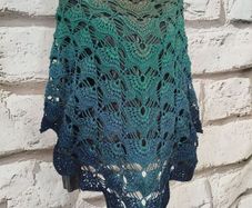 Handmade crochet women's shawl