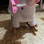 Puggle Plush Wooden Rocking Unicorn Seat  - Pink Image 3