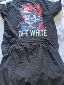 Off white X Mario short and t shirt set (new)