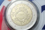 San Marino 2 Euro Brilliant Uncirculated Coin 2012 - 10 Years of Euro Cash