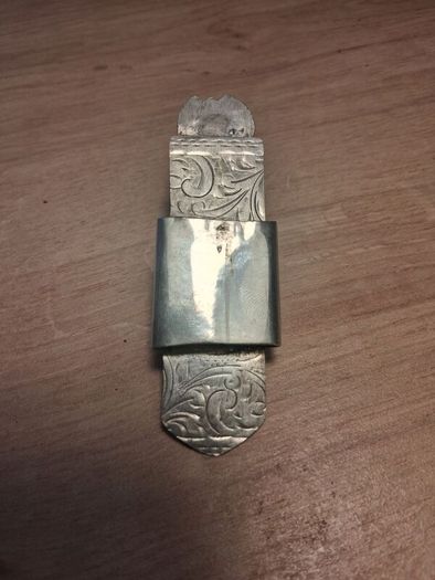 Early 20th Century Sterling Silver Money Clip and Thimble