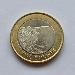 Gibraltar 2 Pound Coin Sandy Bay 2020 AUNC