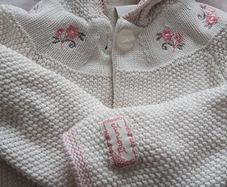 Designer's baby cardigan