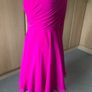 Jenny Packham fuchsia one shoulder chiffon dress size 10 Image 6
