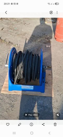 Hi pressure reel and hose