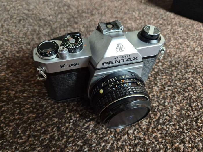 pentax k1000 and 50mm lens