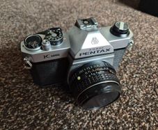 pentax k1000 and 50mm lens