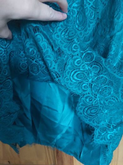 Monsoon teal lace mini dress (free postage)