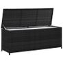 Garden Storage Box Black 150x50x60 cm Poly Rattanv Image 4