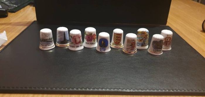 Assortment of Fine Bone China Thimbles British Cities & An Odd Country or 2
