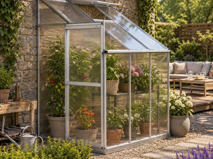 Aluminium Lean-To Greenhouse Side Greenhouse