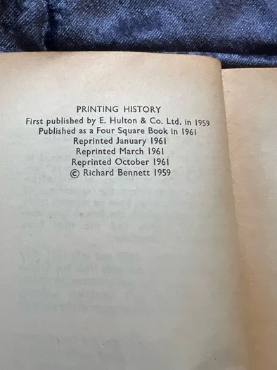 The Black and Tans Richard Bennett Vintage Paperback