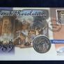 French Revolution 1789 Isle of Man Crown  Woman Leading Fighters Coin Image 2