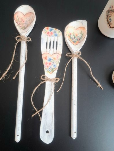 Set of  3 Decorative Kitchen Utensils in the Jar