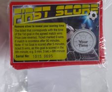 First goal scorer scratch cards