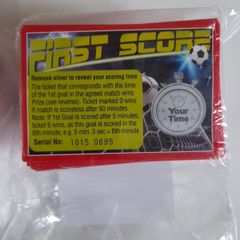 First goal scorer scratch cards