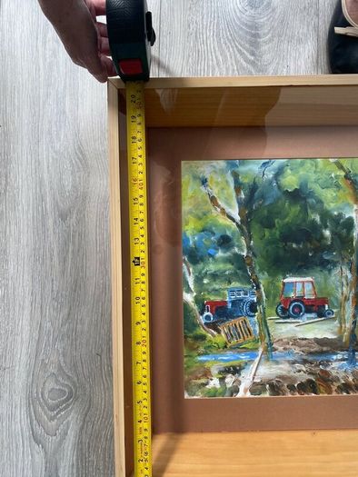 Original oil painting Farm Yard Maam Bridge