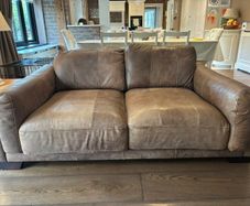 Brown Two-Seater Sofa