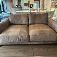 Brown Two-Seater Sofa