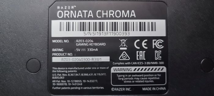 Razer Ornata Chroma Keyboard