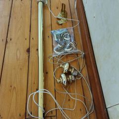 Brass coloured curtain track