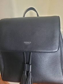 osprey black leather backpack