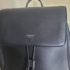 osprey black leather backpack