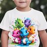 Five Cute Dinosaurs  Tshirt Image 4