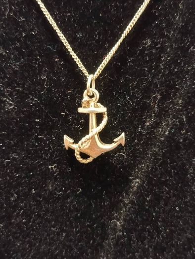 Vintage Sterling Silver Sailor Boat Anchor Charm