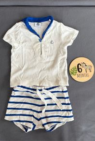 Petit Bateau top+short marine style