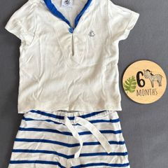 Petit Bateau top+short marine style