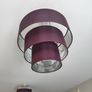 3 x Purple Lampshades Image 2