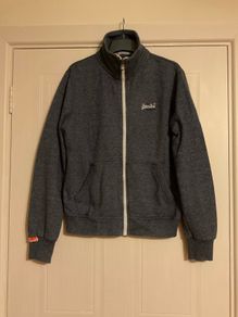 SuperDry Grey Zip Up Jumper