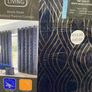 2 pairs of blue velvet eyelet curtains Image 2