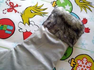 Luxury Faux Fur Christmas Stocking