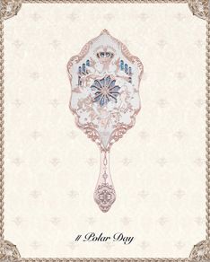 Flower Knows Little Angel Collection Hand Mirror in Polar Day