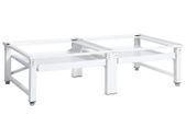 Washing and Drying Machine Pedestal with Pull-out Shelves White