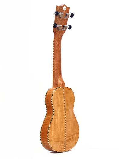 Risa Slimline flamed maple soprano ukulele new with padded case