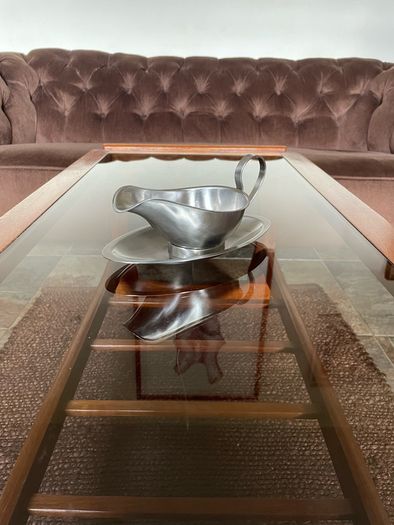 Retro Quality Viners Stainless Steel Sauce Boat and Tray