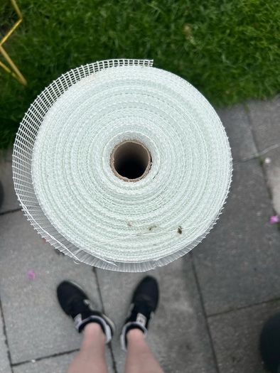 Almost complete roll of fibreglass render mesh