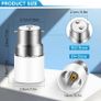 BC to ES Lamp Base Adaptor, Bayonet to Edison Screw Adapter, 0 250V, 120 Heat Resistant, Lamp Socket Converter for LED, CFL Bulbs Image 2